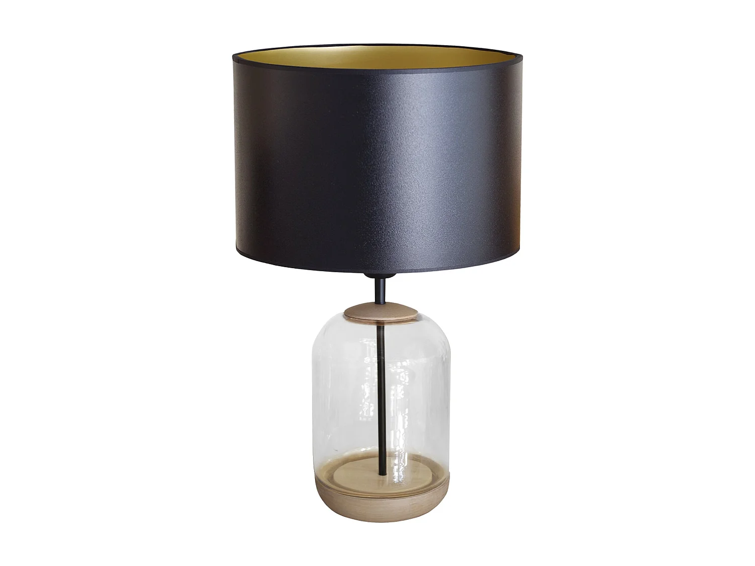 Cabndeeiro de escritório TOSEL NOIRON metal arqueado preto D30 x  H45  cm