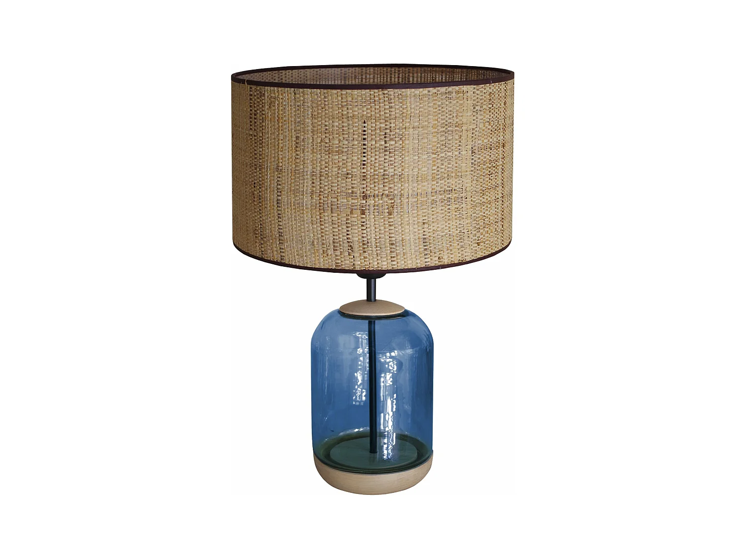 Lámpara de Salón TOSEL ,madera,vidrio,natural,A53x D 35xP35cm