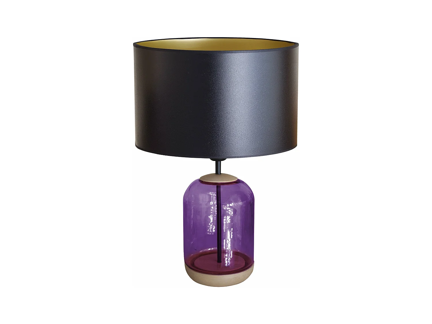 Lampe de Salon TOSEL ,bois,verre,naturel,H53x D 35xP35cm