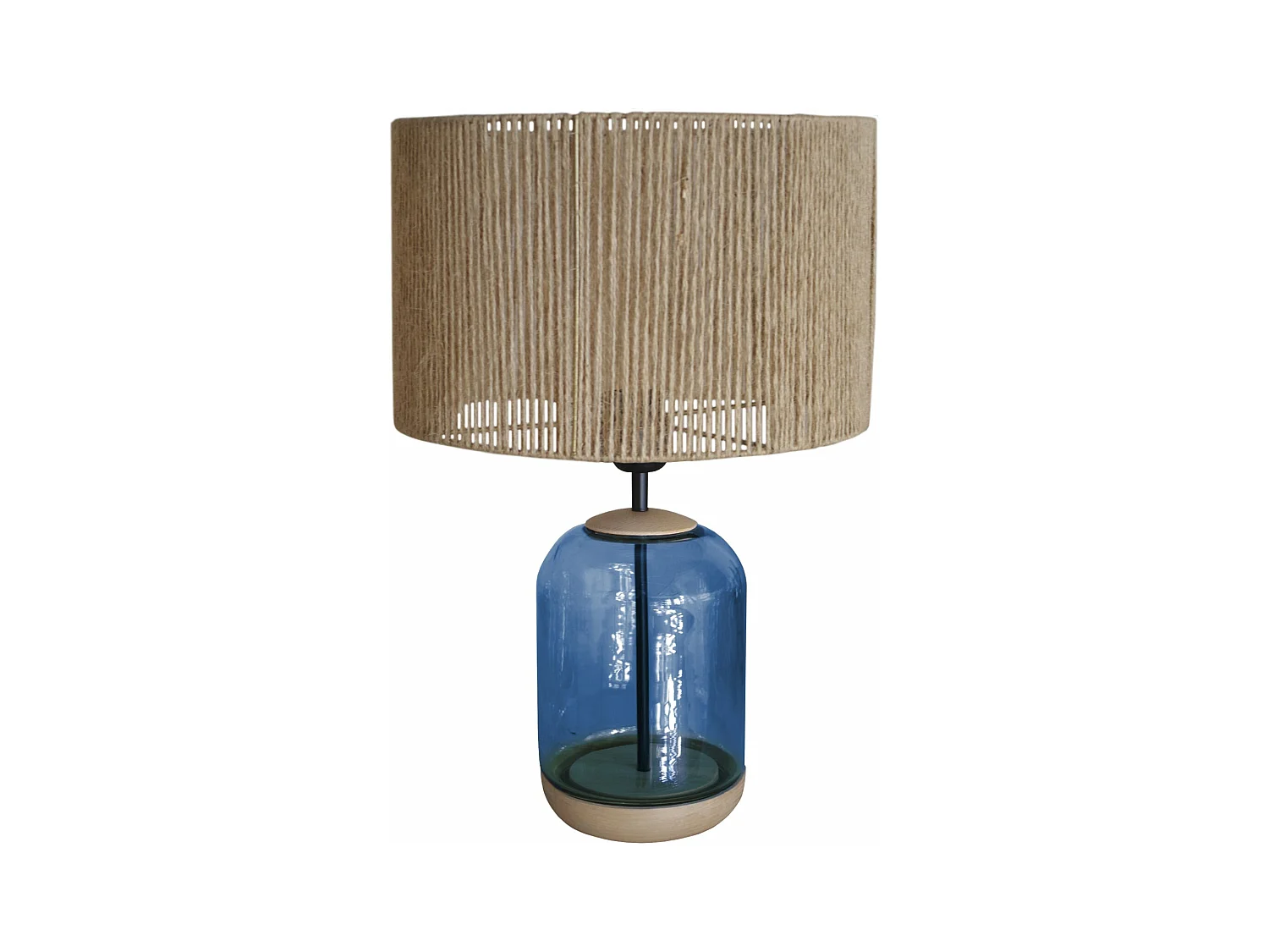 Lámpara de Salón TOSEL ,madera,vidrio,natural,A 53xD35xP35cm