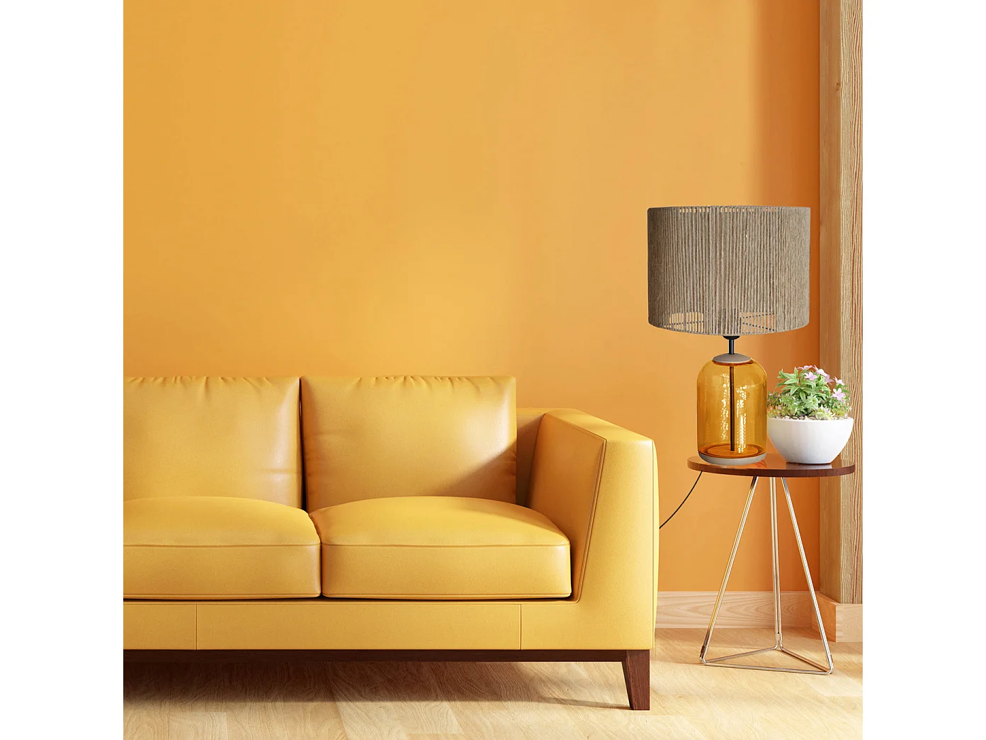 Cabndeeiro de escritório TOSEL HIPATIA metal articulado cinza D13 x  H31  cm