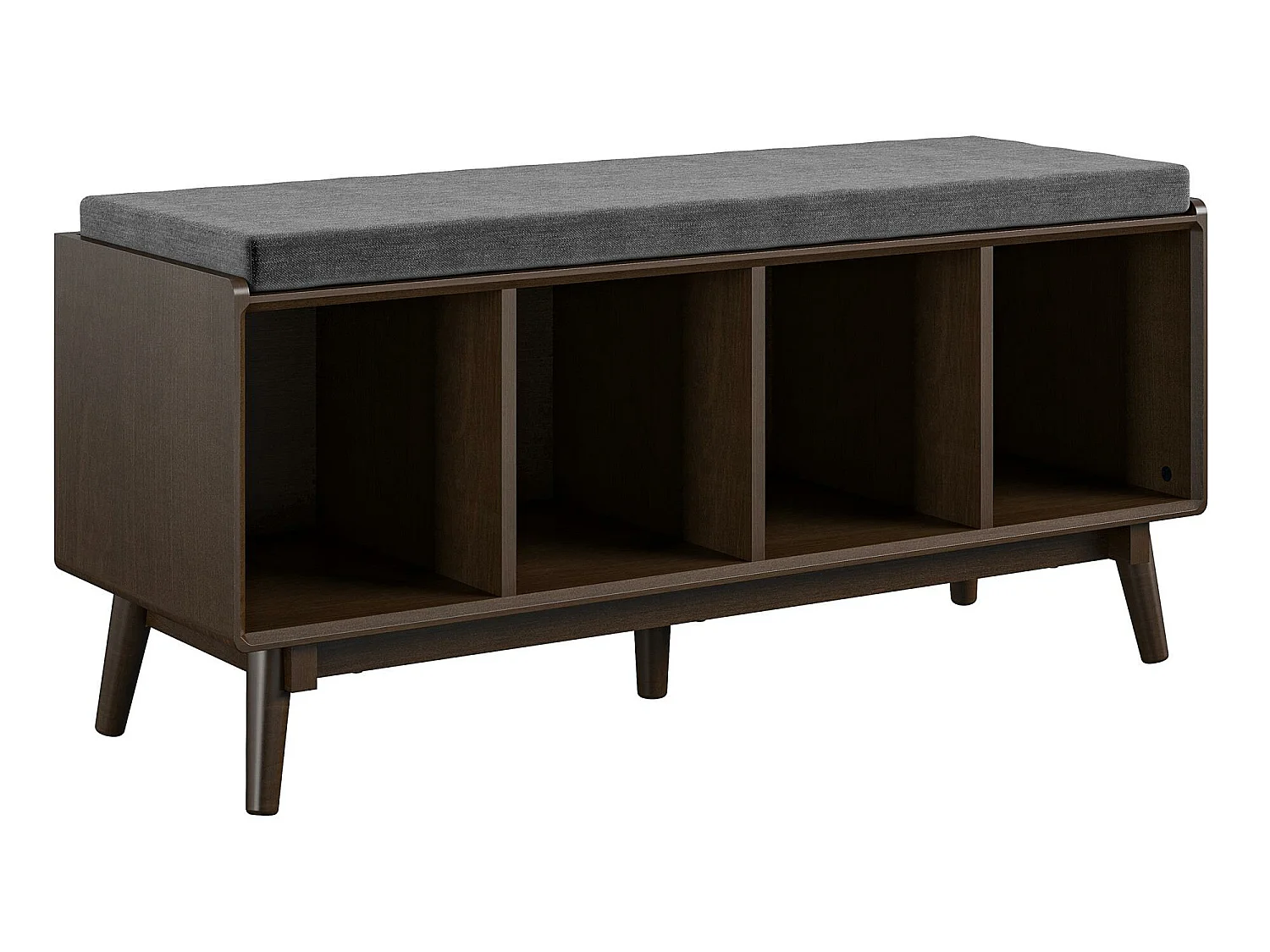 Brittany | Banc avec 4 compartiments en MDF marron