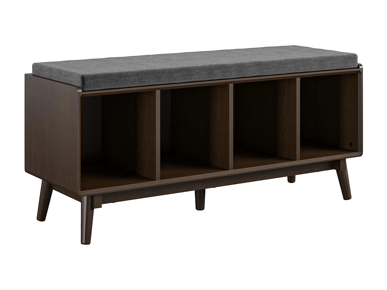 Brittany | Banc avec 4 compartiments en MDF marron