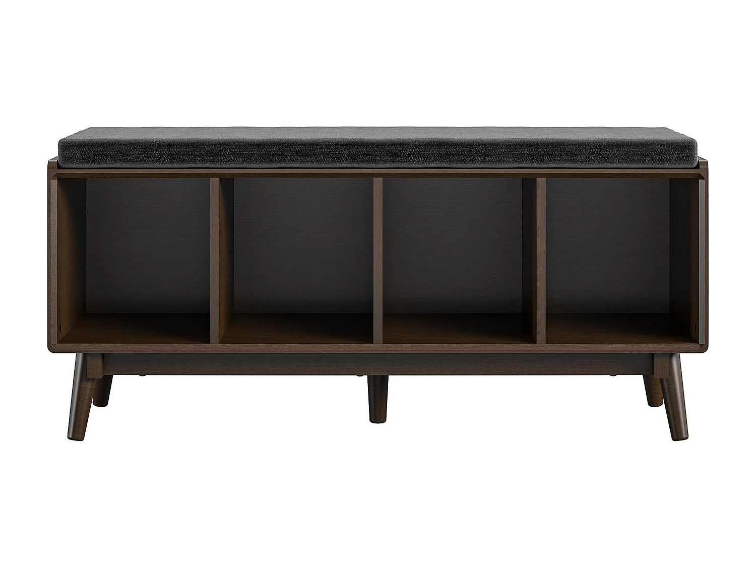 Brittany | Banc avec 4 compartiments en MDF marron