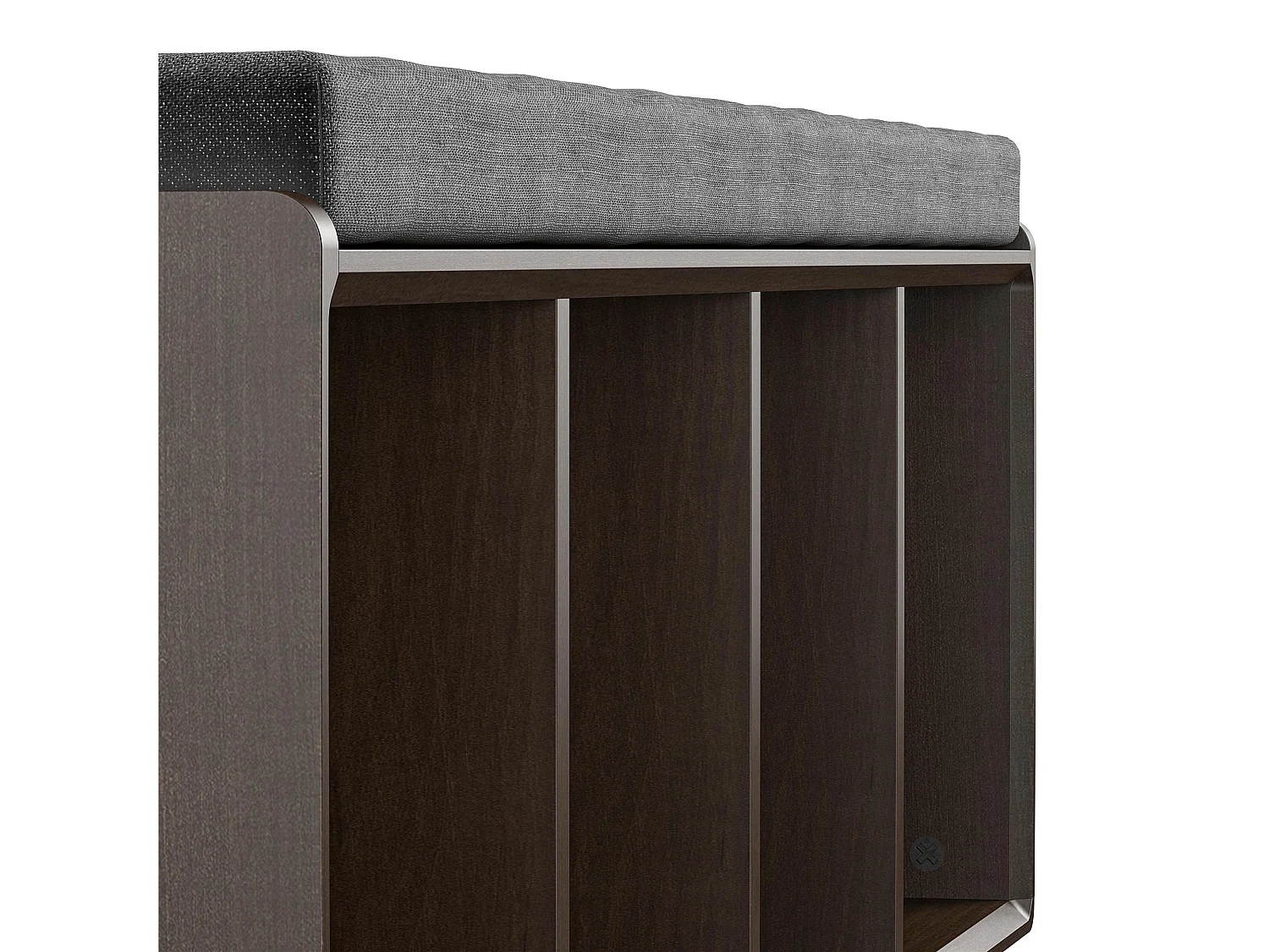 Brittany | Banc avec 4 compartiments en MDF marron