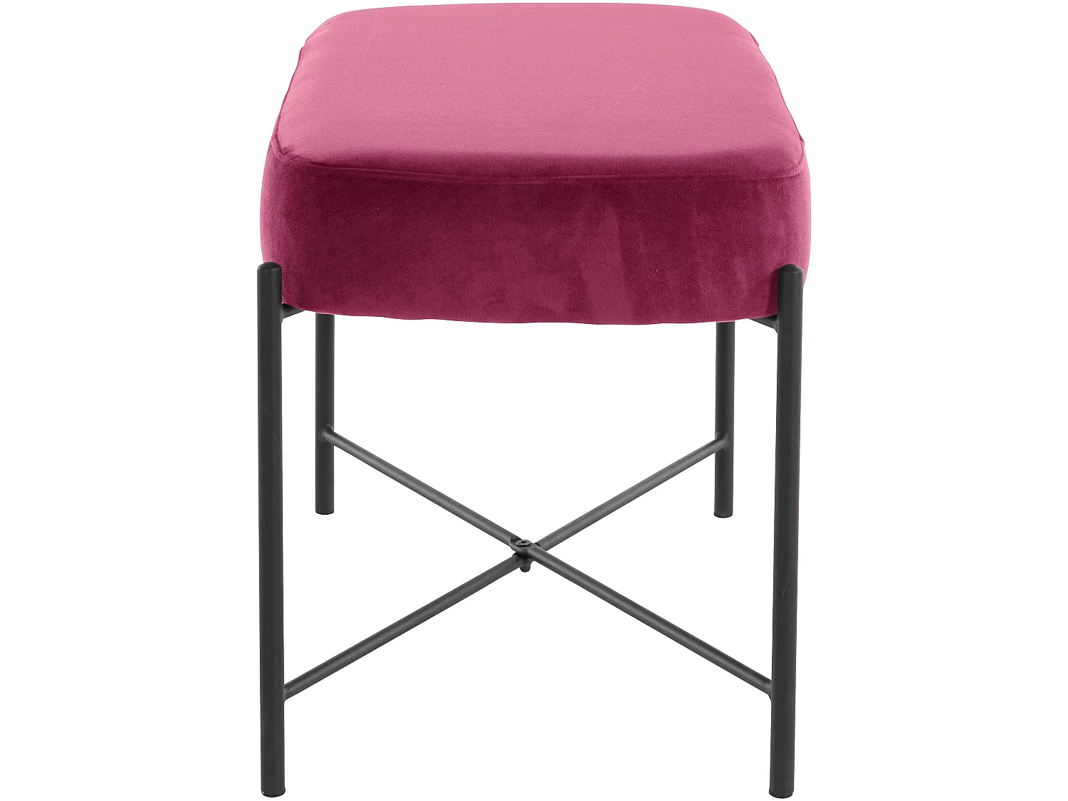 Bank aus Samt, bordeauxfarben