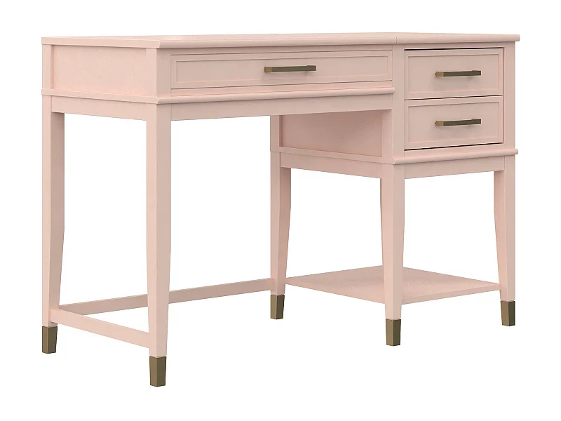 Mesa de ordenador con tapa elevable en MDF rosa