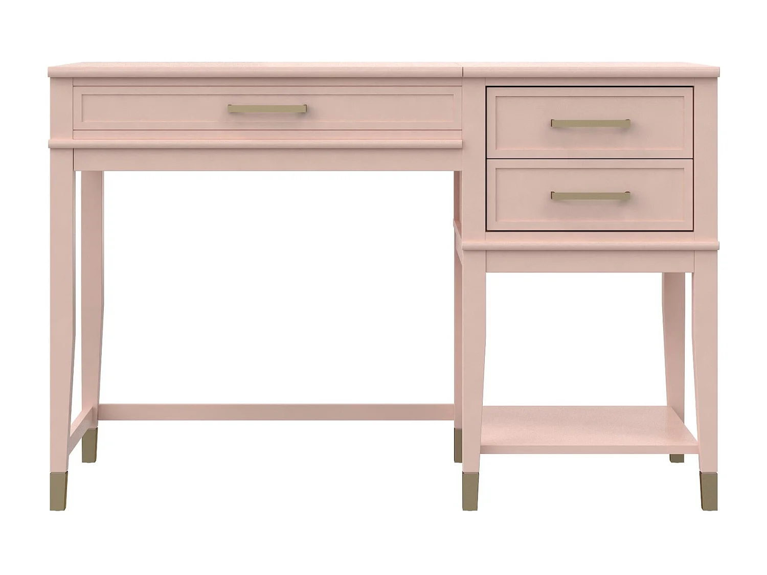 Mesa de ordenador con tapa elevable en MDF rosa