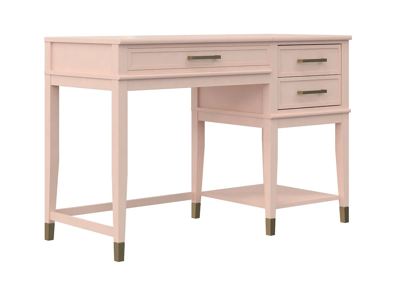 Westerleigh | Bureau d'ordinateur avec plateau relevable en MDF rose