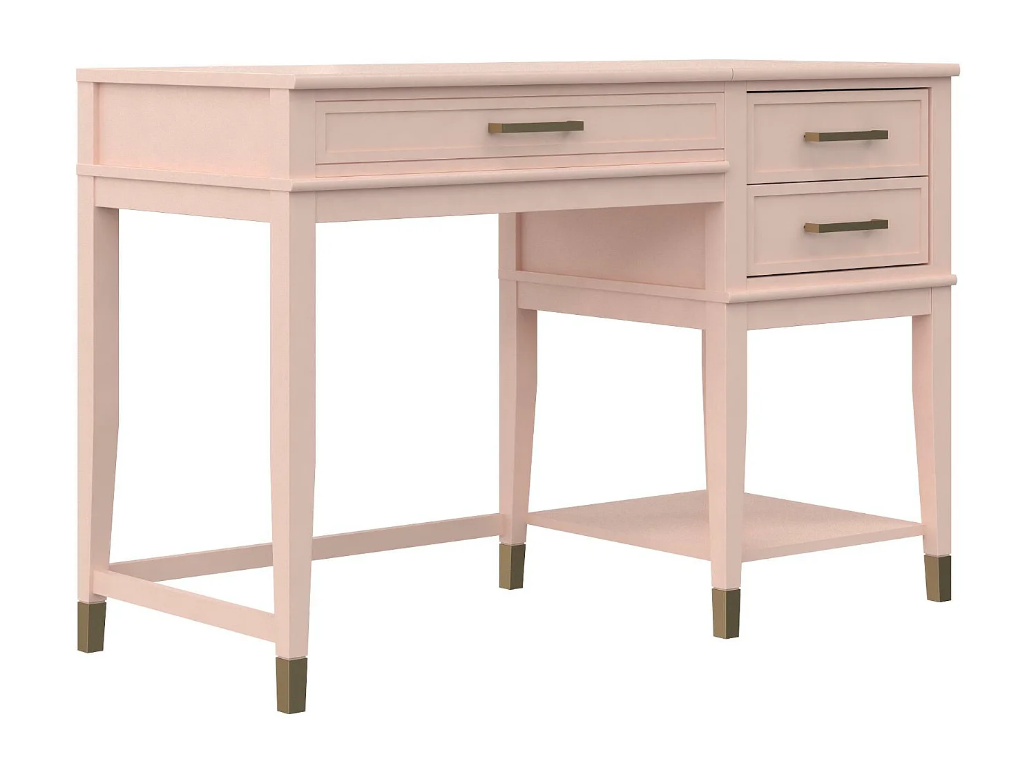 Westerleigh | Bureau d'ordinateur avec plateau relevable en MDF rose