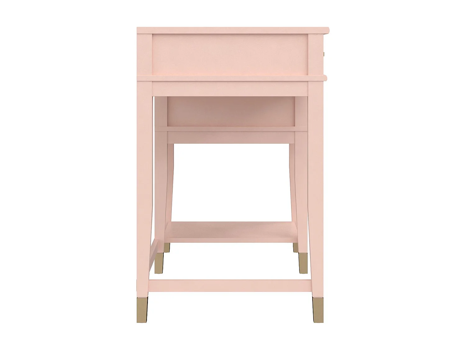 Computertisch mit Hubplatte in MDF-Rosa