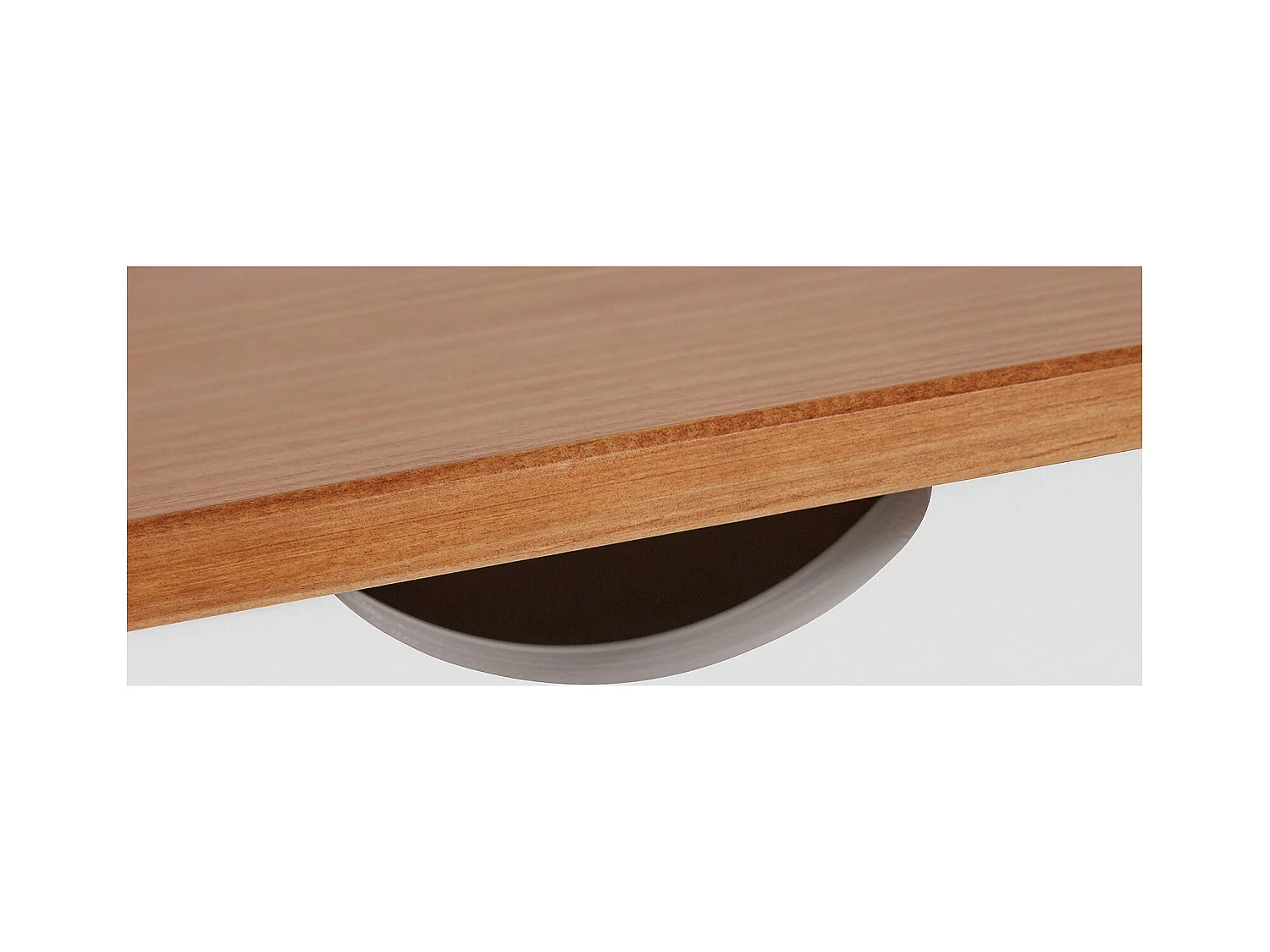 Gava | Secretária com 2 Gavetas em Pinho Branco e Nature