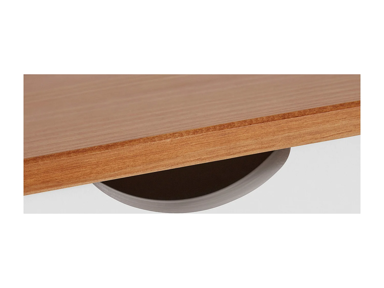 Gava | Bureau 2 tiroirs en pin blanc et nature