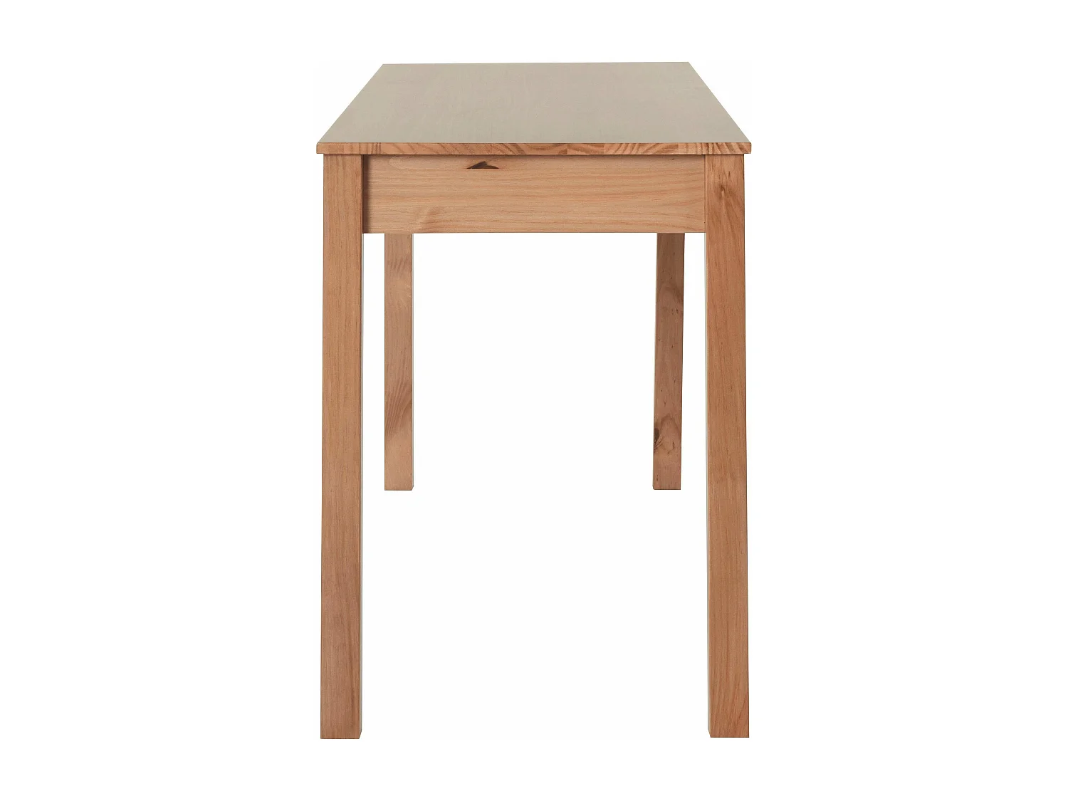 Secretária com 2 gavetas em pinho branco e pinho natural