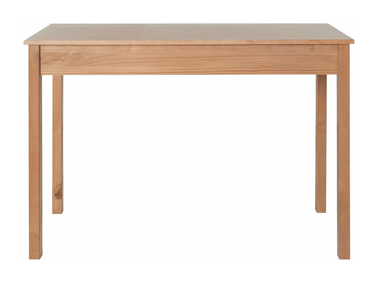 Secretária com 2 gavetas em pinho branco e pinho natural