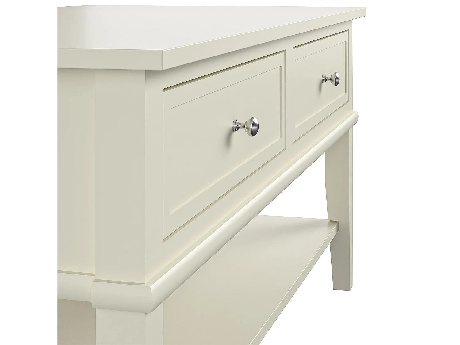 Franklin | Bureau avec 2 tiroirs en MDF blanc