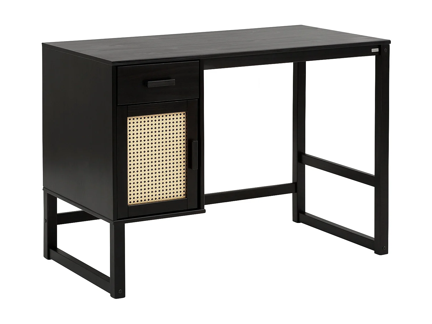 Selma-Vitrine met 1 lade en 2 deuren in Pine Grey en Stain Wax