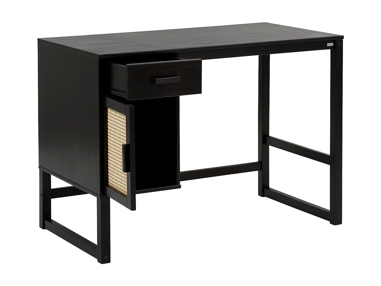 Selma-Vitrine met 1 lade en 2 deuren in Pine Grey en Stain Wax