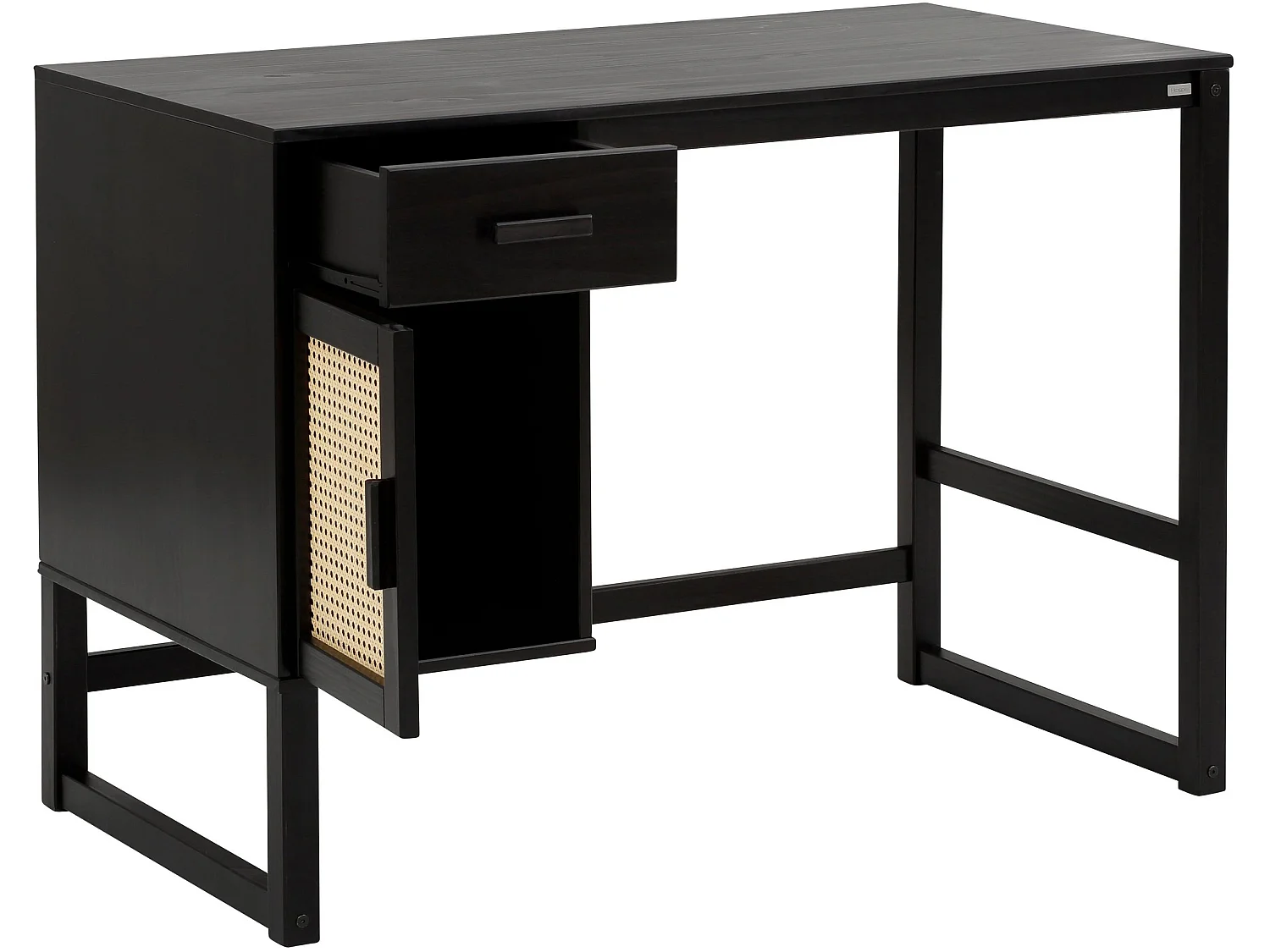Selma-Vitrine met 1 lade en 2 deuren in Pine Grey en Stain Wax