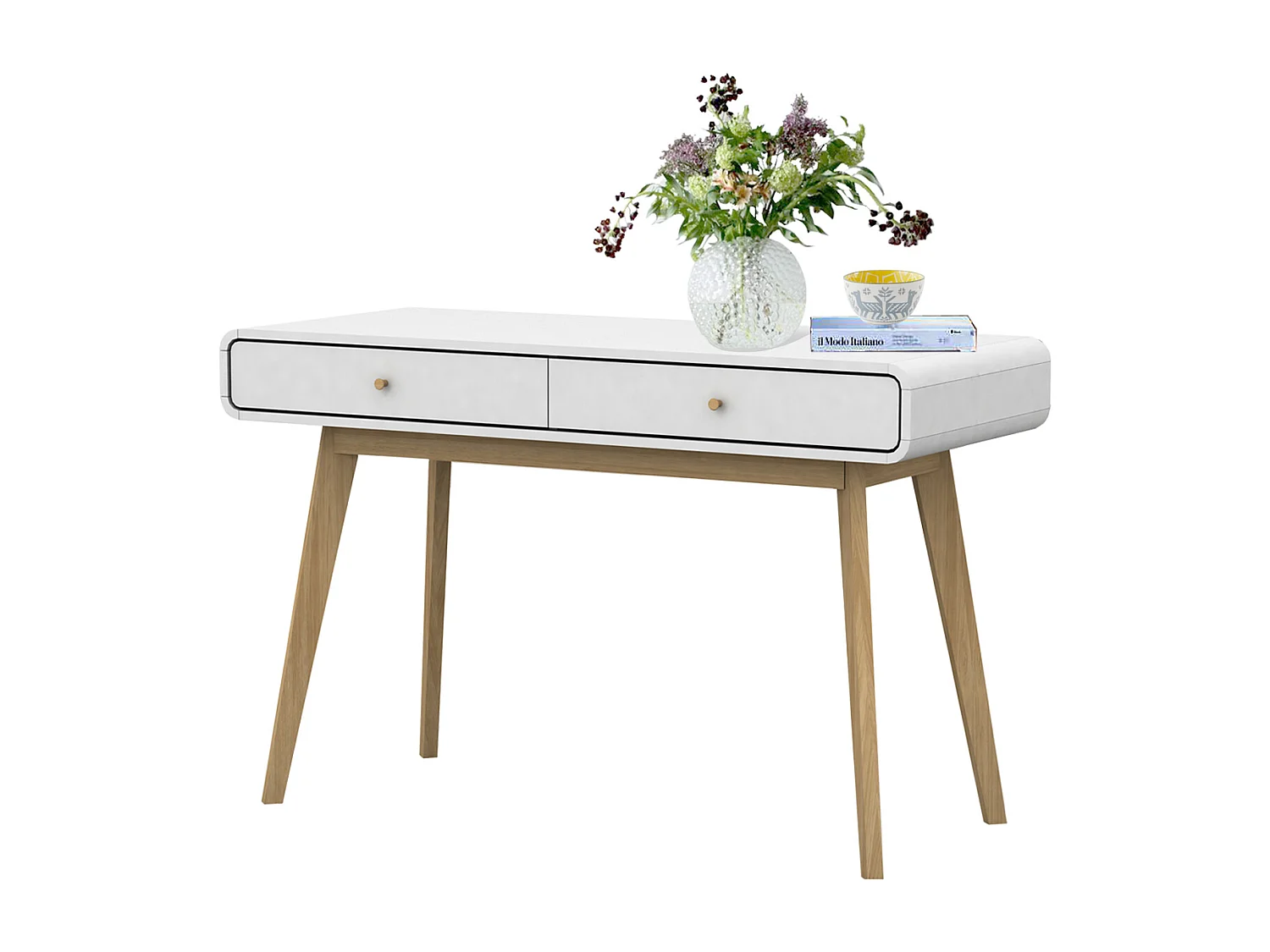 Mesa de computador com tampo elevável em MDF verde