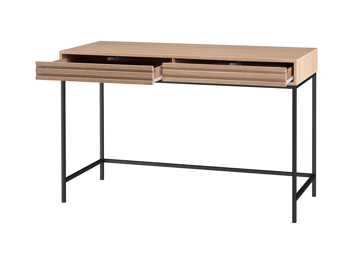 Celine | Bureau avec 2 tiroirs en effet chêne