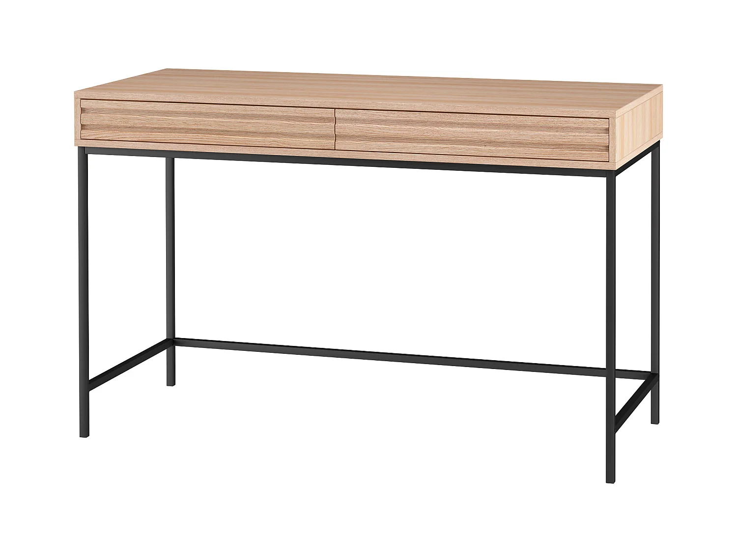 Celine | Bureau avec 2 tiroirs en effet chêne