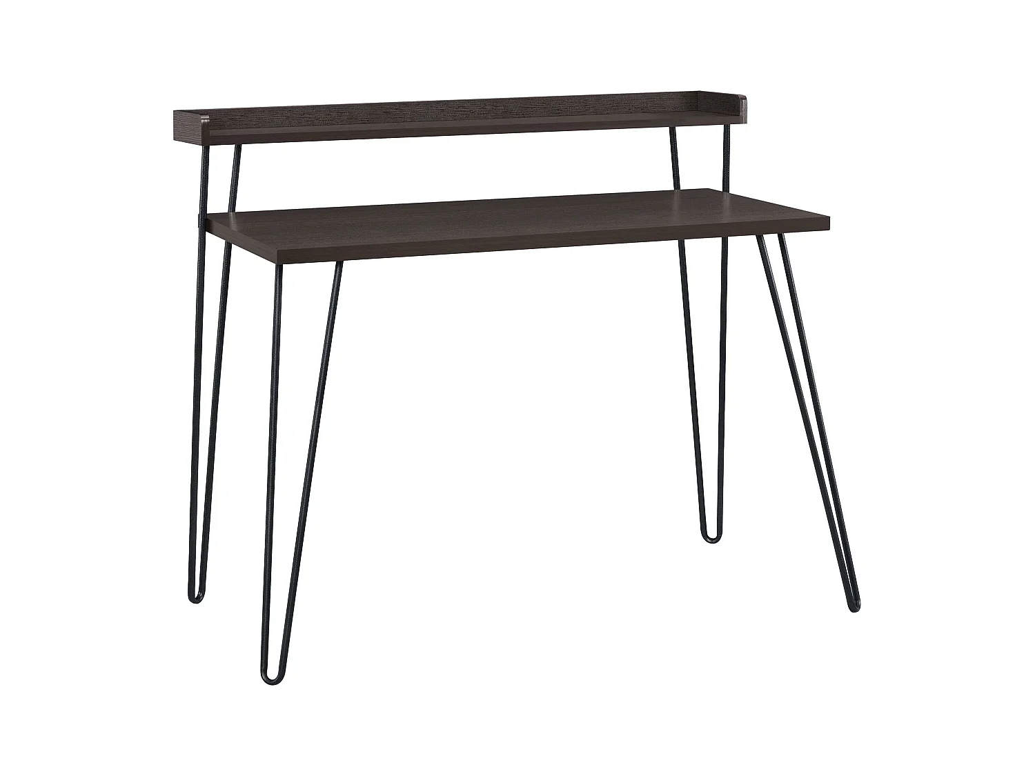 Secretária com 2 gavetas em MDF cinzento