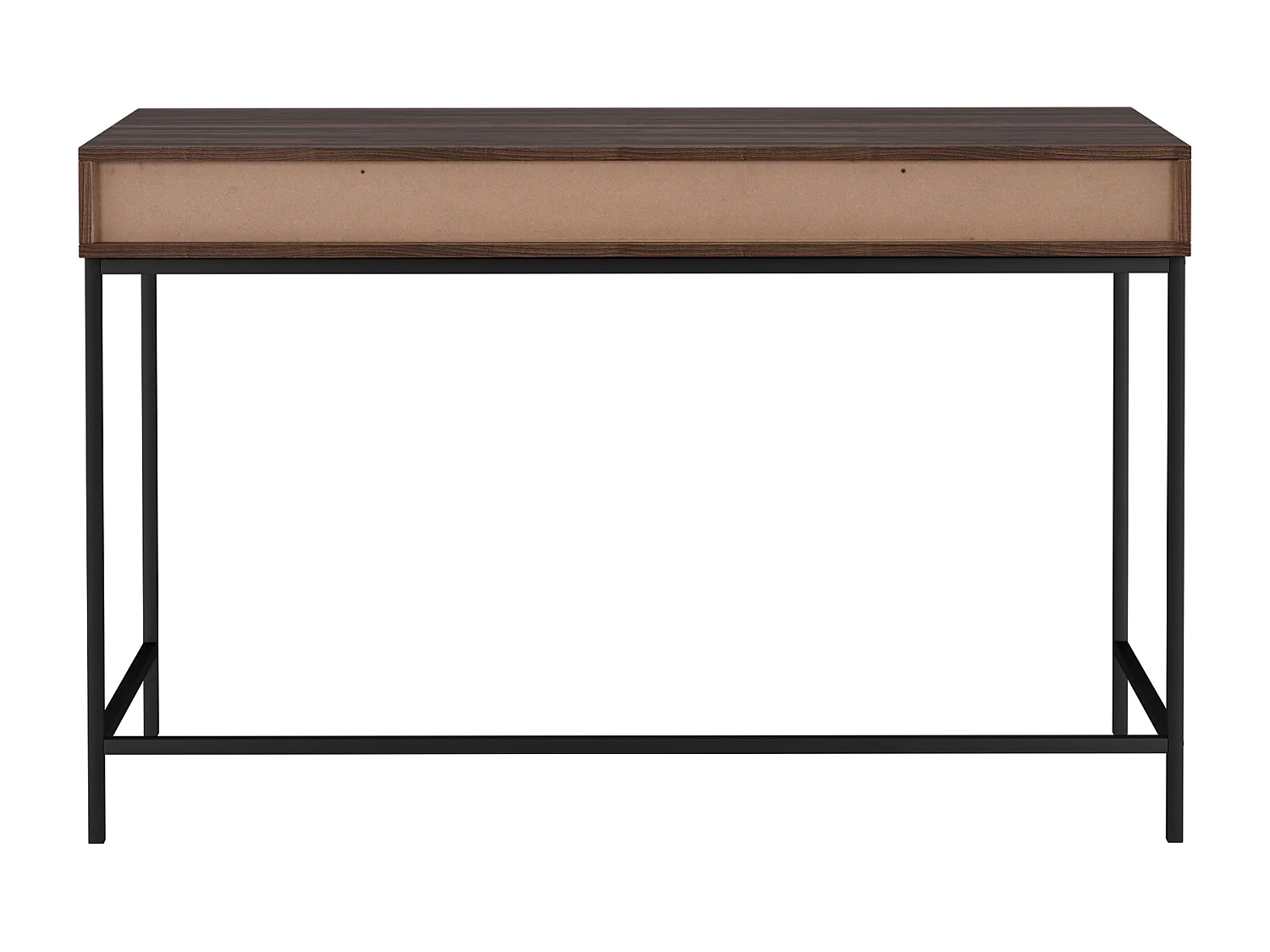 Secretária com 1 porta e 1 gaveta em pinho expresso e rotim