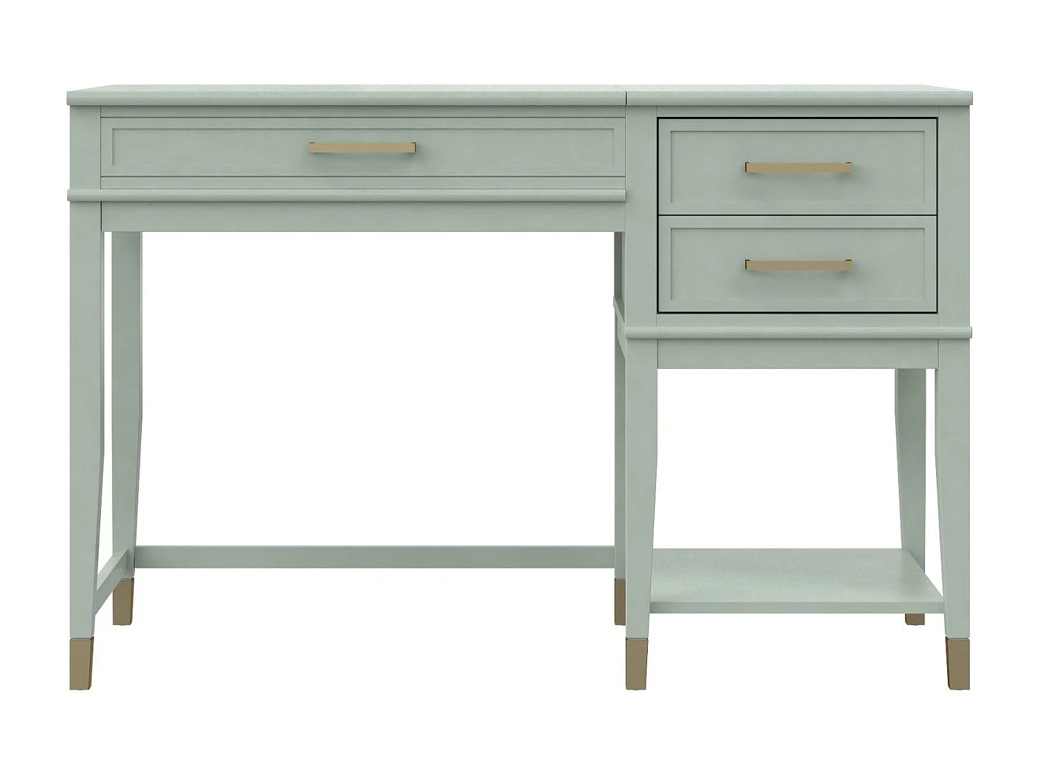 Mesa de ordenador con tapa elevable en MDF verde