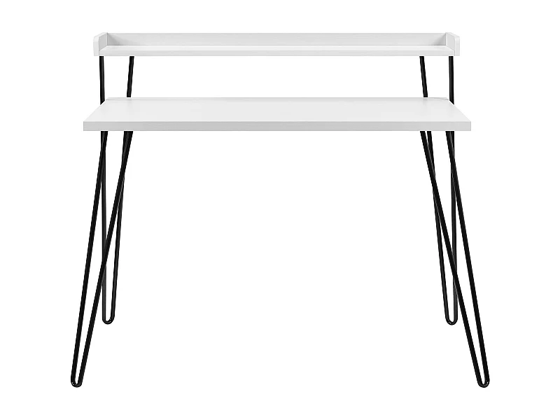 Haven | Scrivania per computer con ripiano in laminato bianco
