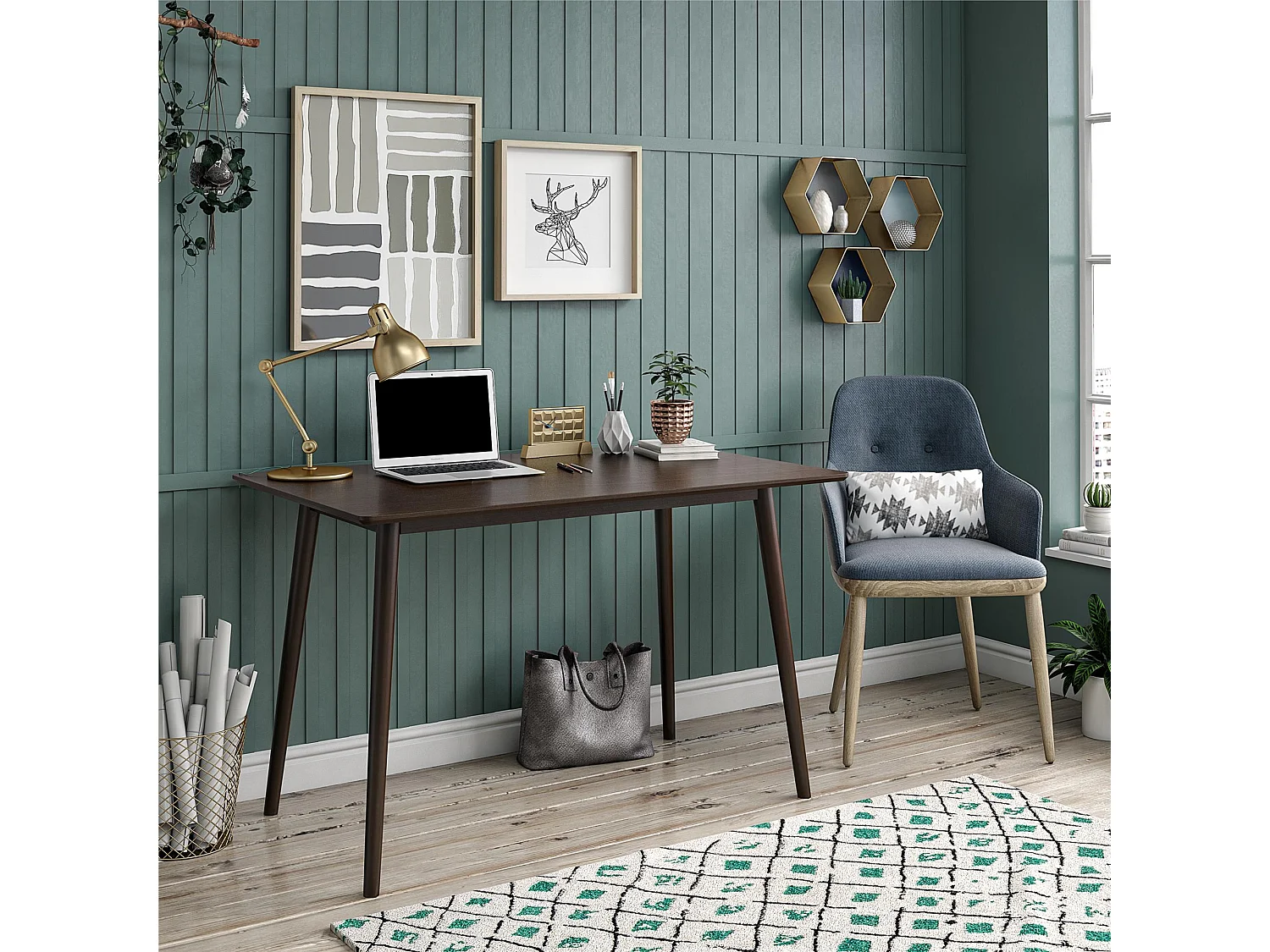 Brittany | Bureau en effet noyer