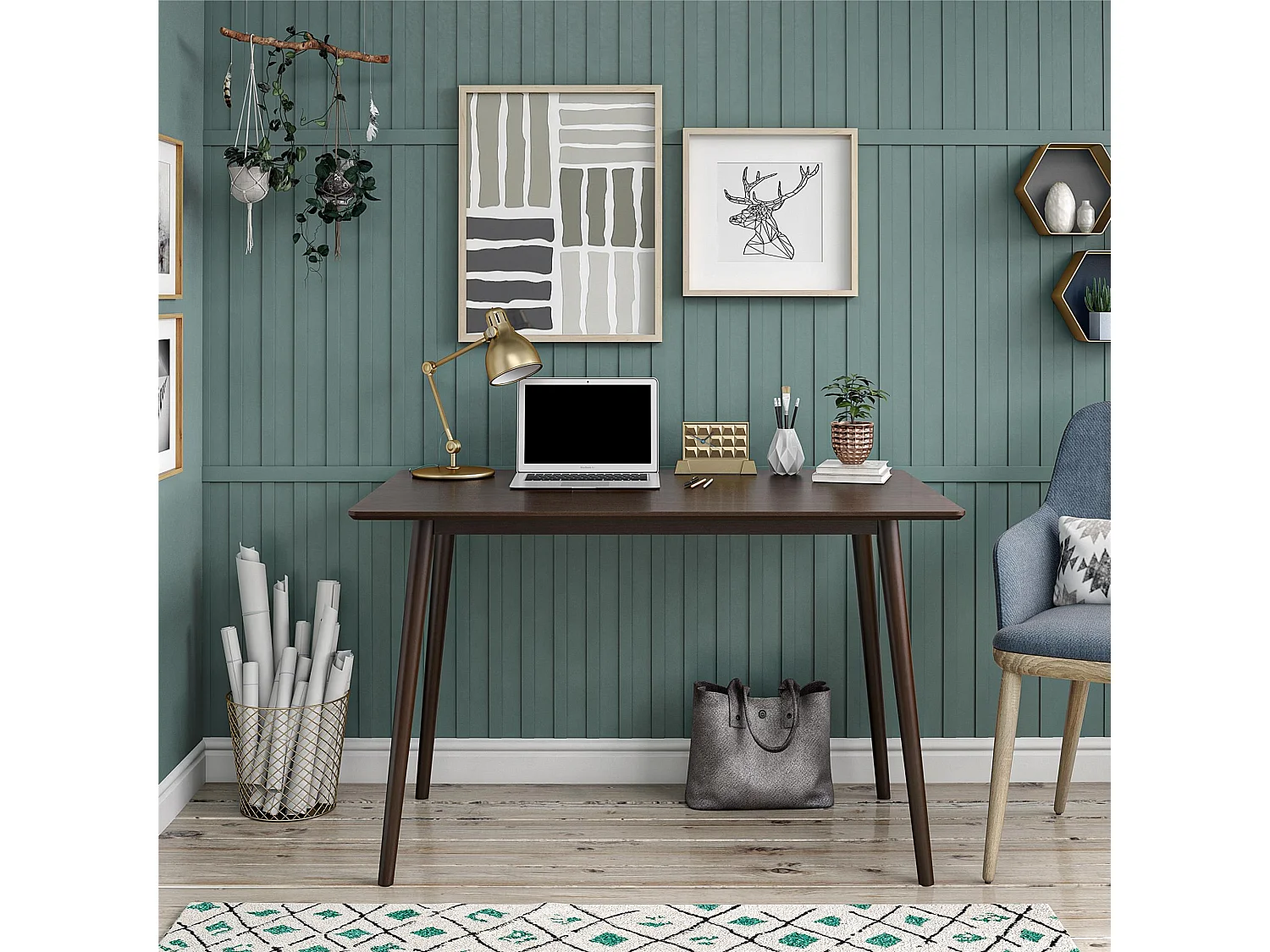 Brittany | Bureau en effet noyer