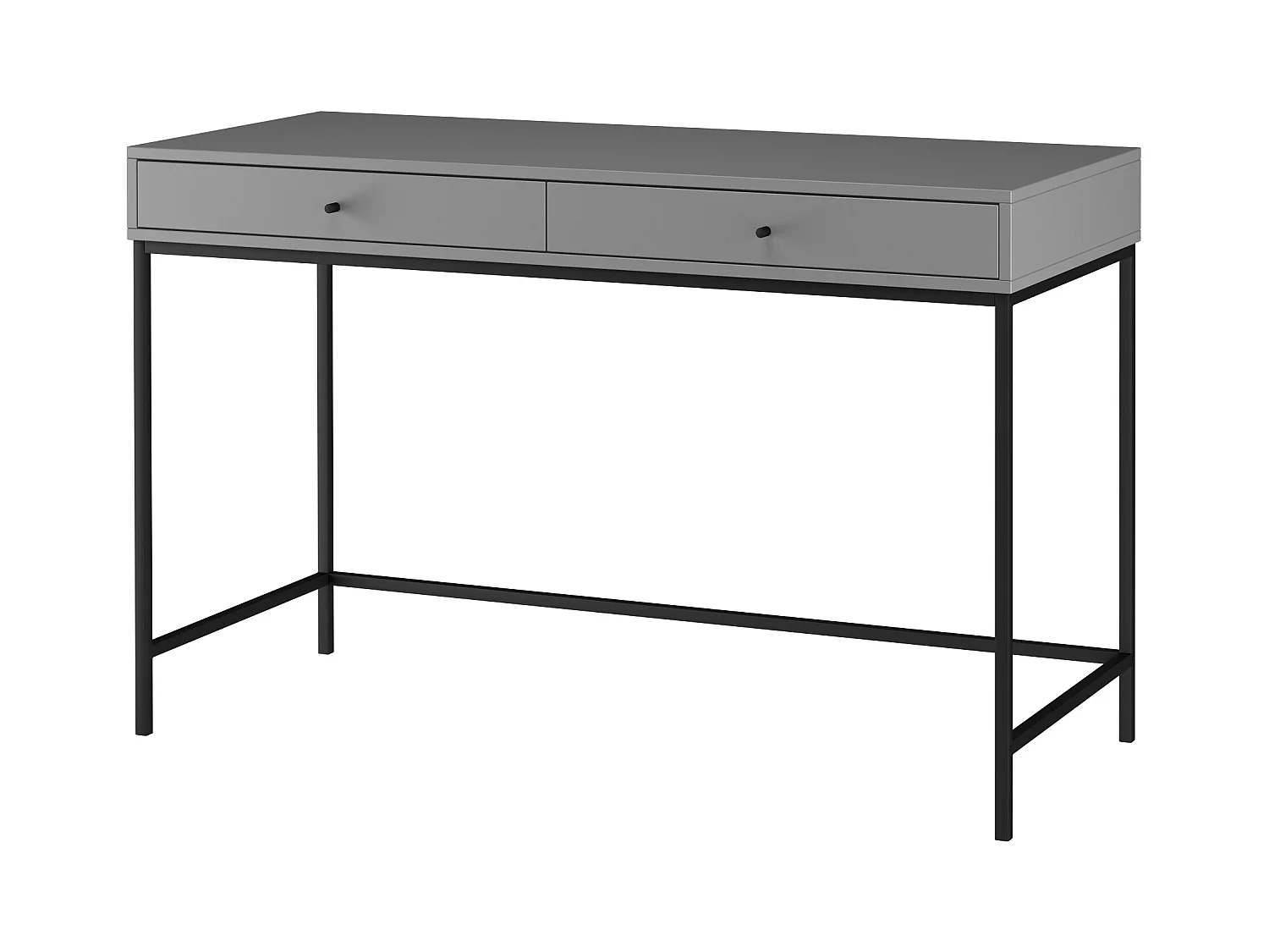 Celine | Bureau avec 2 tiroirs en mélaminé gris