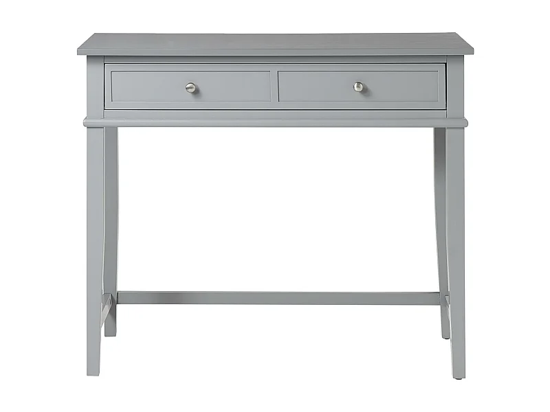 Scrittoio con 2 cassetti in MDF grigio