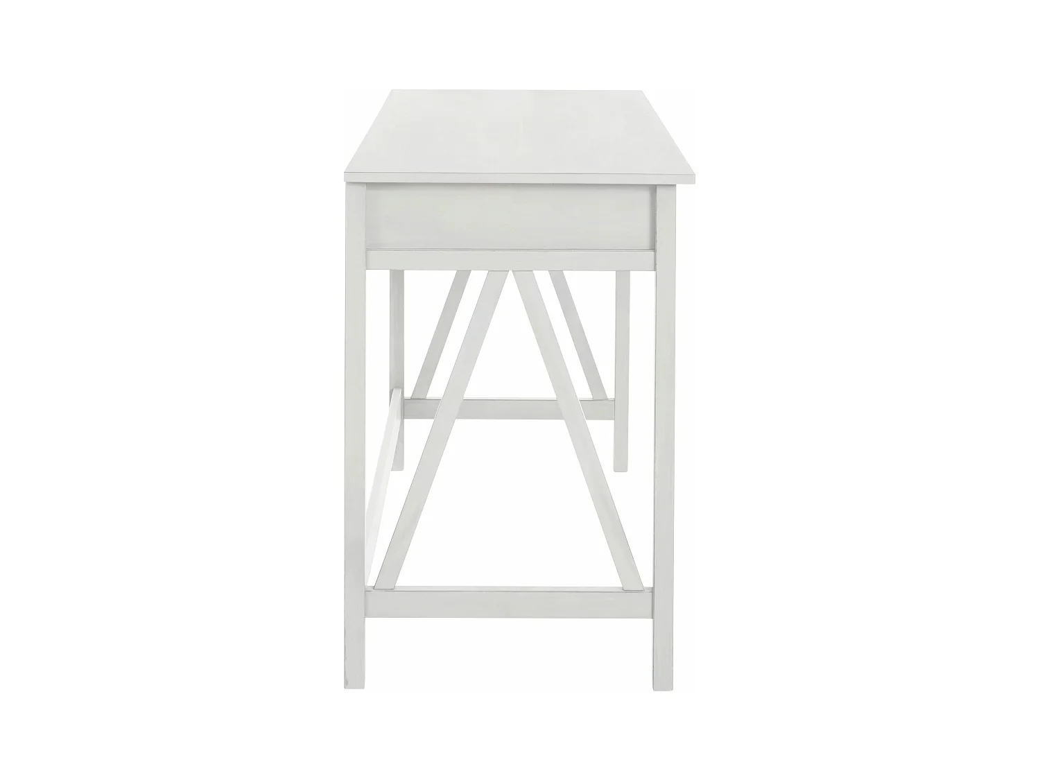 Scrivania con 1 cassetto in pino bianco