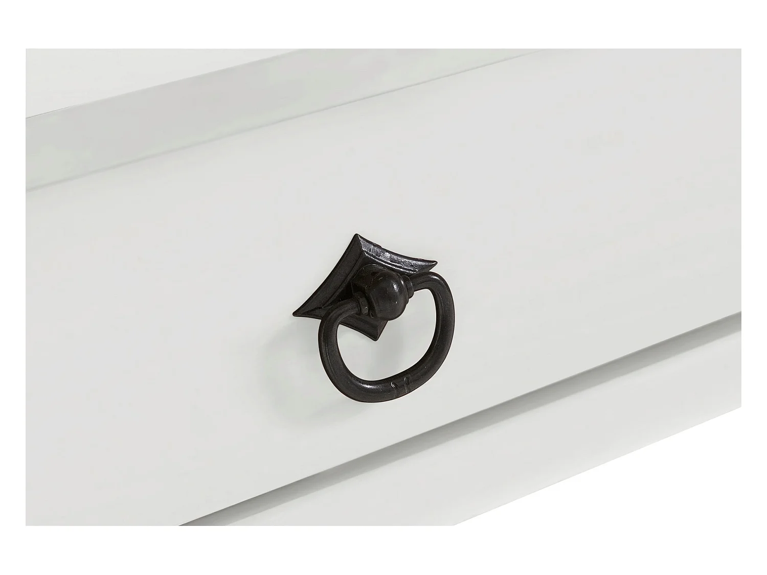 Scrivania con 1 cassetto in pino bianco