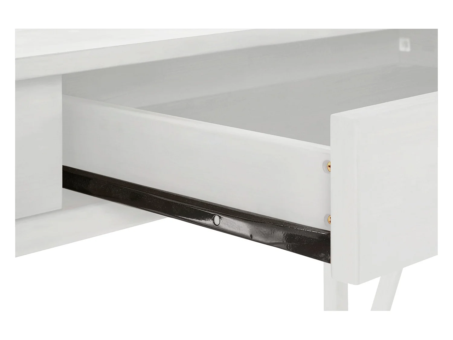 Scrivania con 1 cassetto in pino bianco