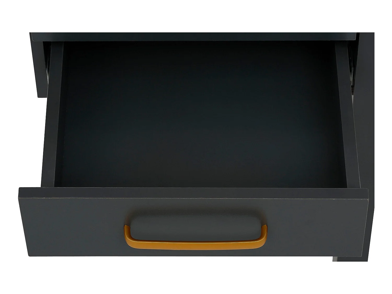 Secretária com 1 gaveta em castanho pinho