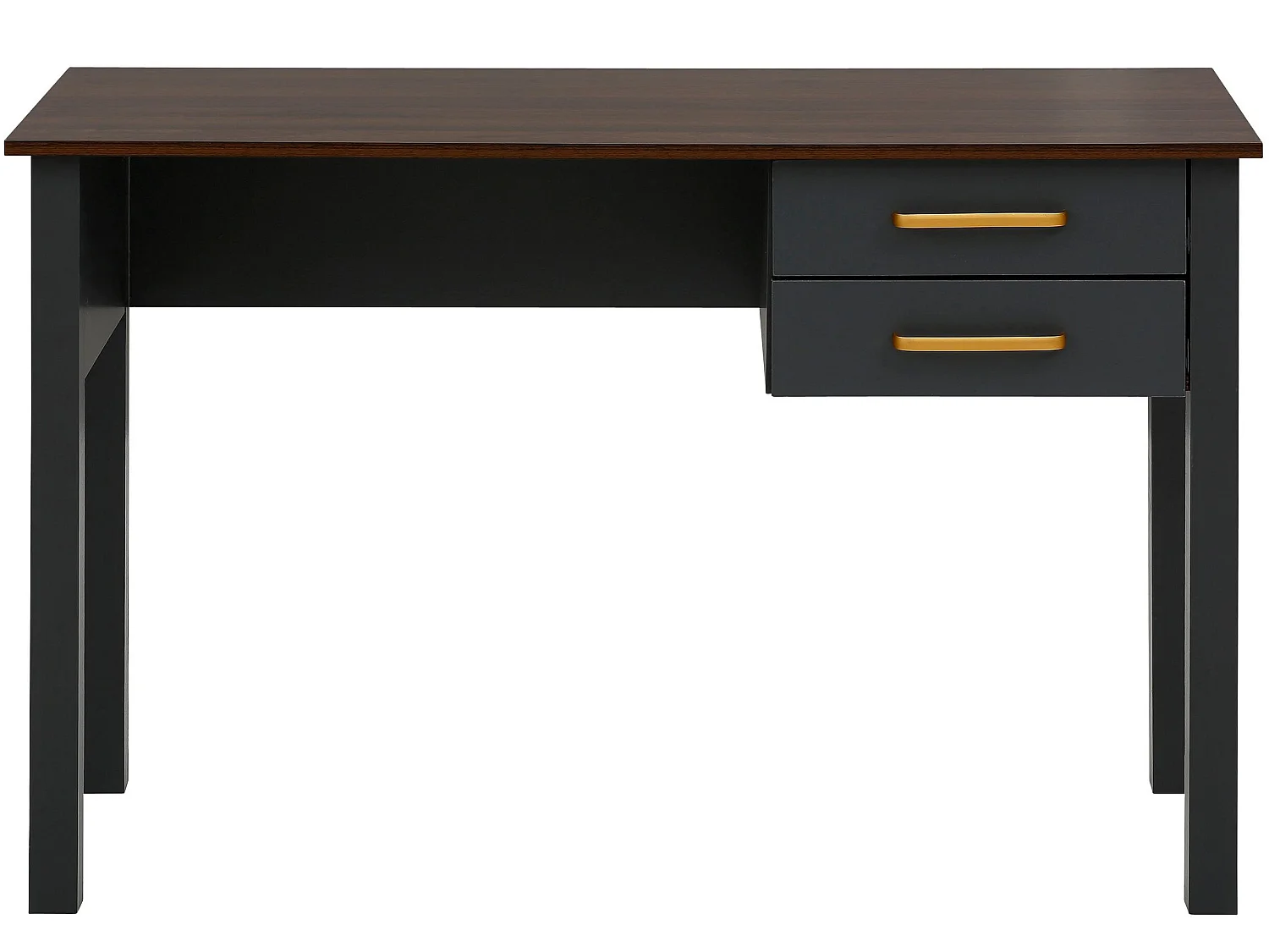 Marion | Bureau avec 2 tiroirs en MDF gris