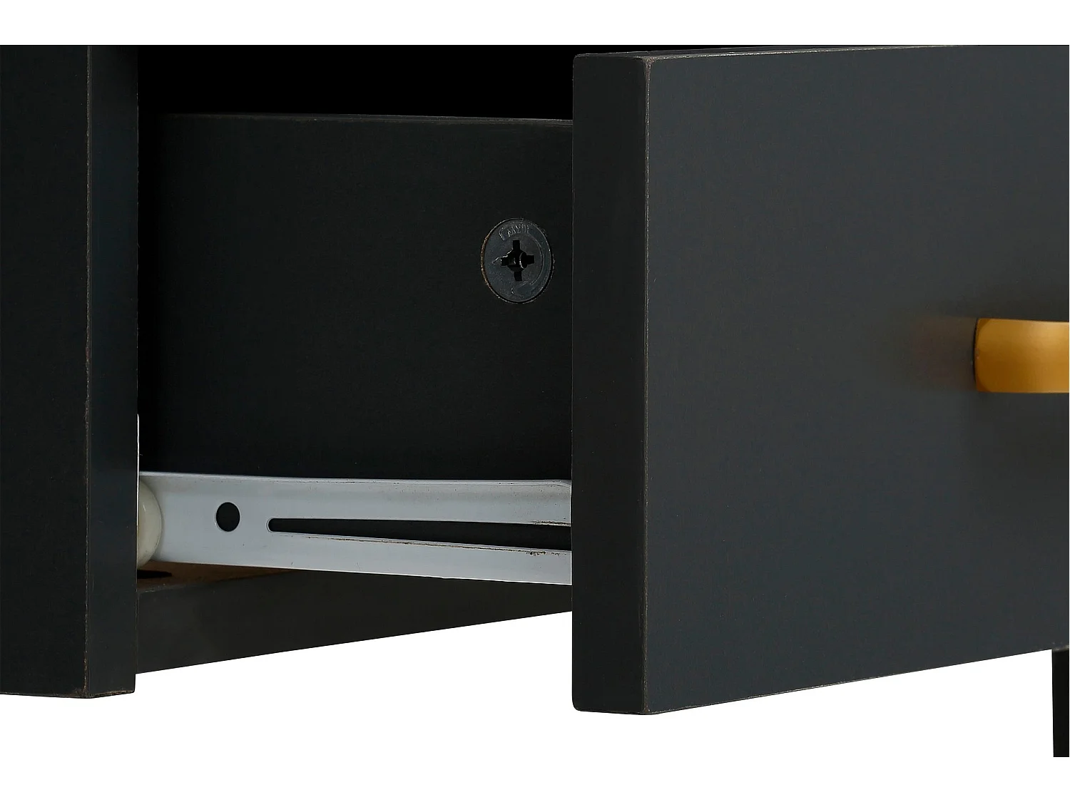 Schreibtisch mit 2 Schubladen in MDF, grau