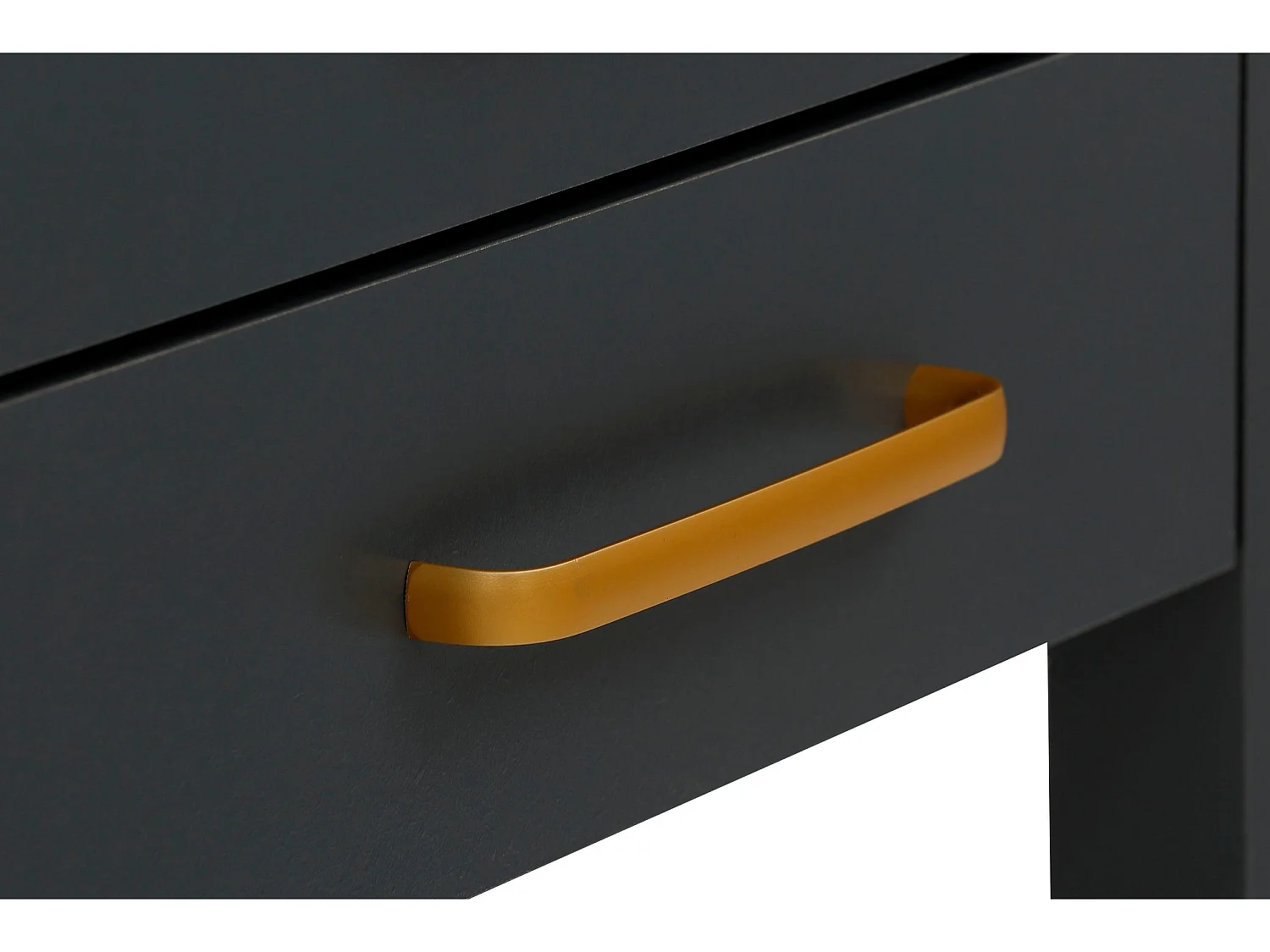Schreibtisch mit 2 Schubladen in MDF, grau