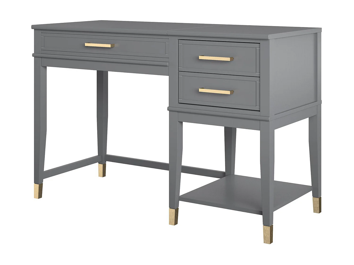 Westerleigh | Escritorio de ordenador con tablero elevable de MDF gris grafito