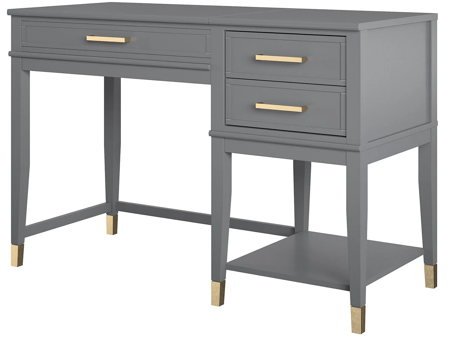 Westerleigh | Computerbureau met lift-top in MDF grafiet grijs