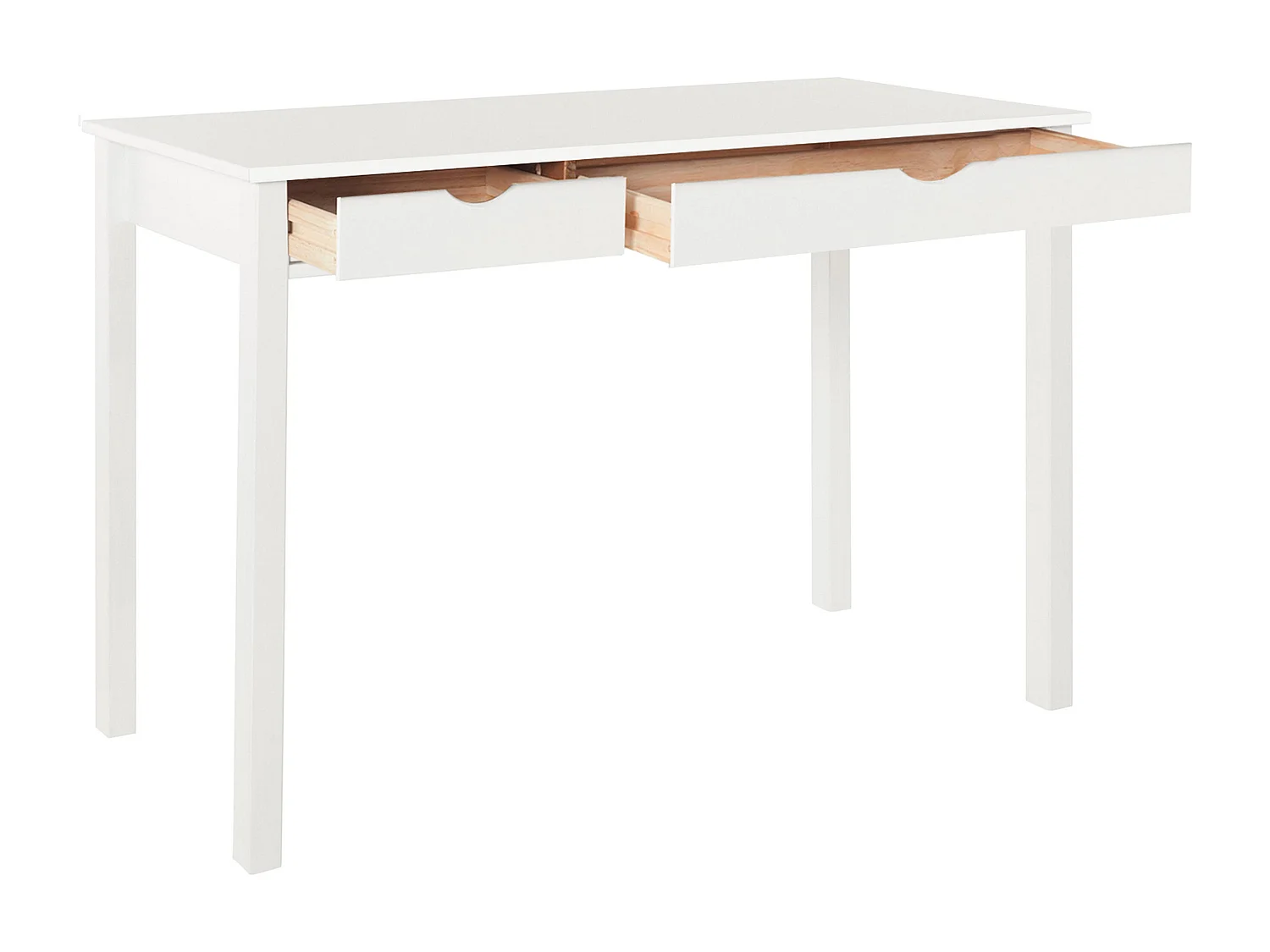 Escritorio con 2 cajones en pino blanco