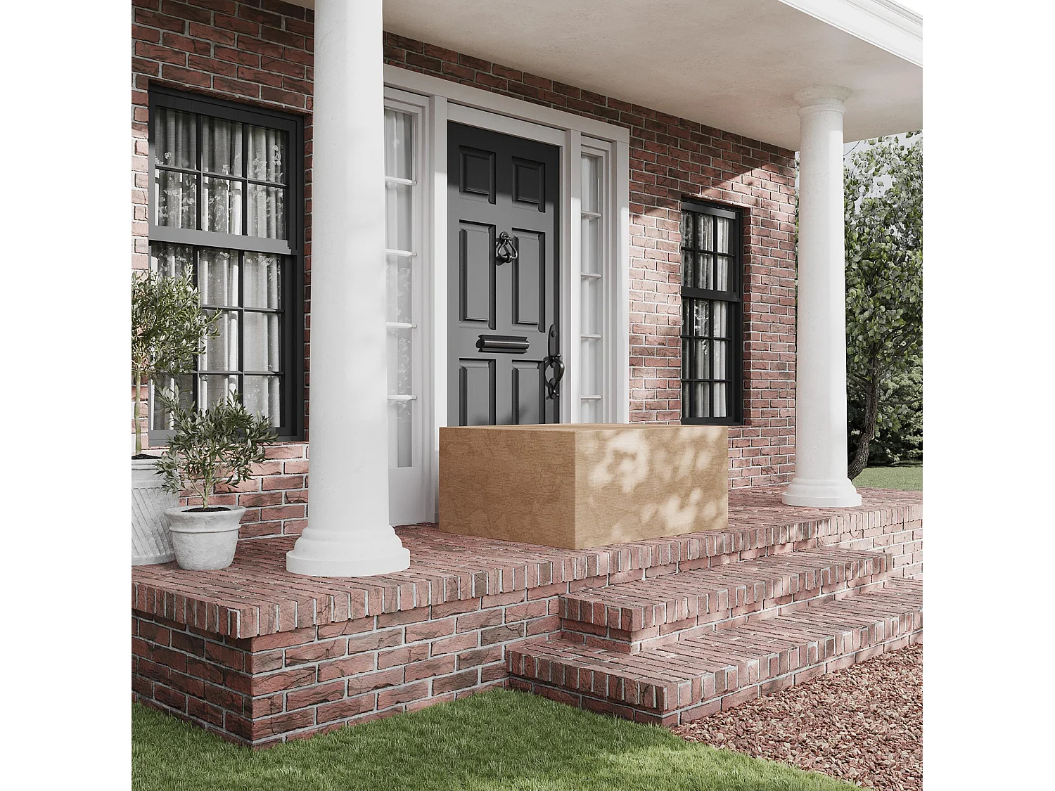 Haven | Scrivania per computer con ripiano in effetto rovere grigio