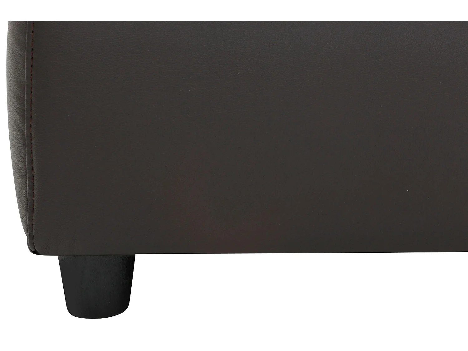 Pouf imbottito in PU marrone