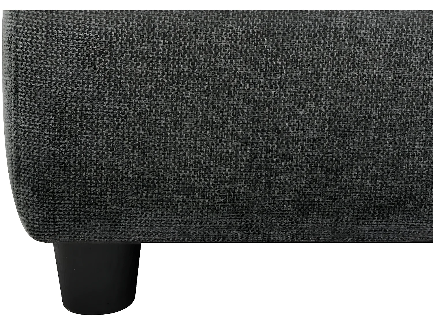 Capena | Pouf rembourré en tissu tissé anthracite