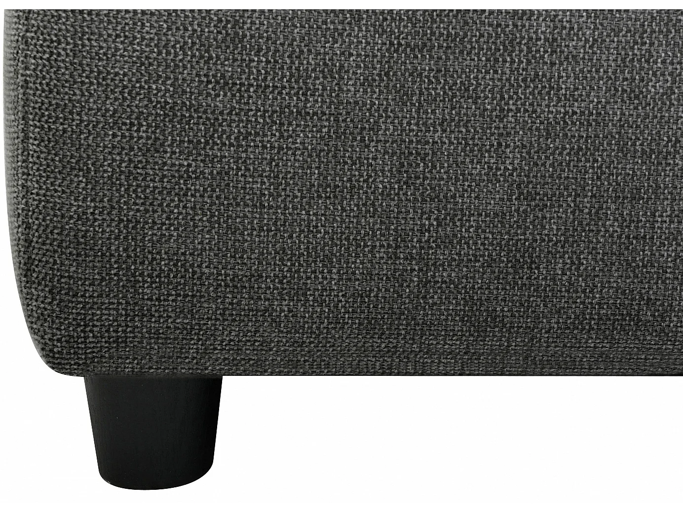 Capena | Pouf rembourré en tissu tissé anthracite
