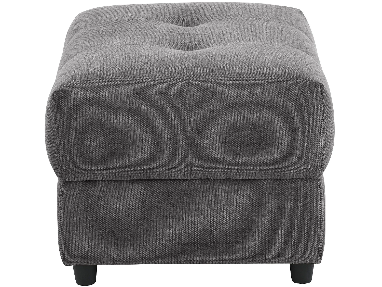 Tanaro | Pouf rembourré en tissu anthracite