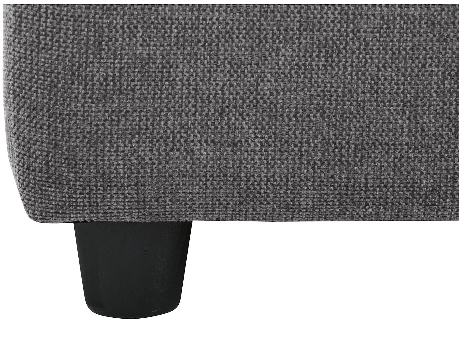 Tanaro | Pouf rembourré en tissu anthracite